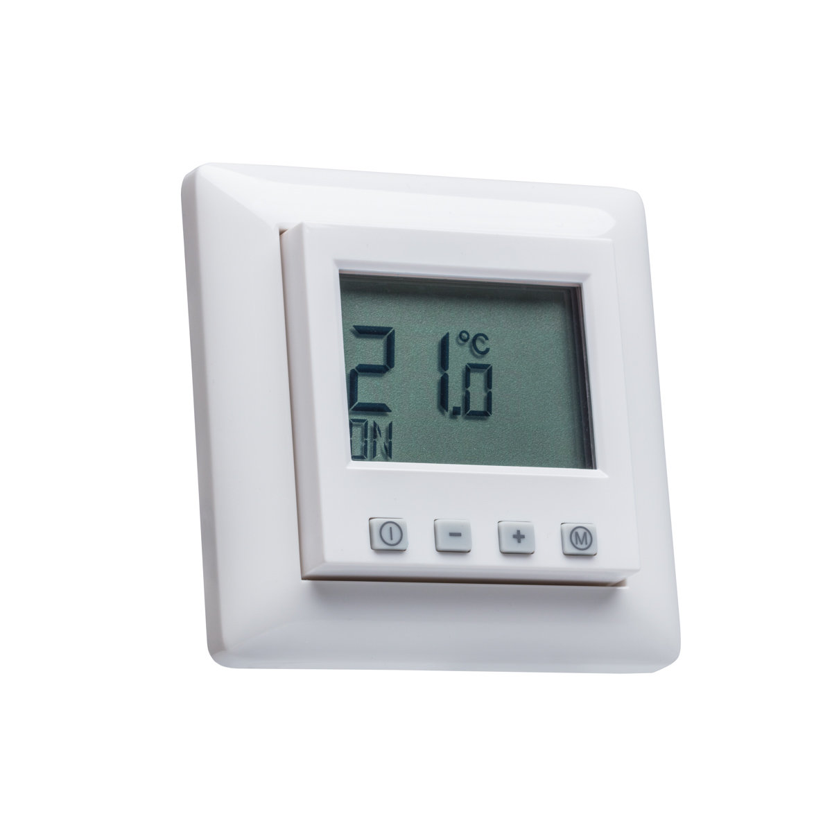 Digital Raumthermostat mit Gira Standard 55 glanz Rahmen für