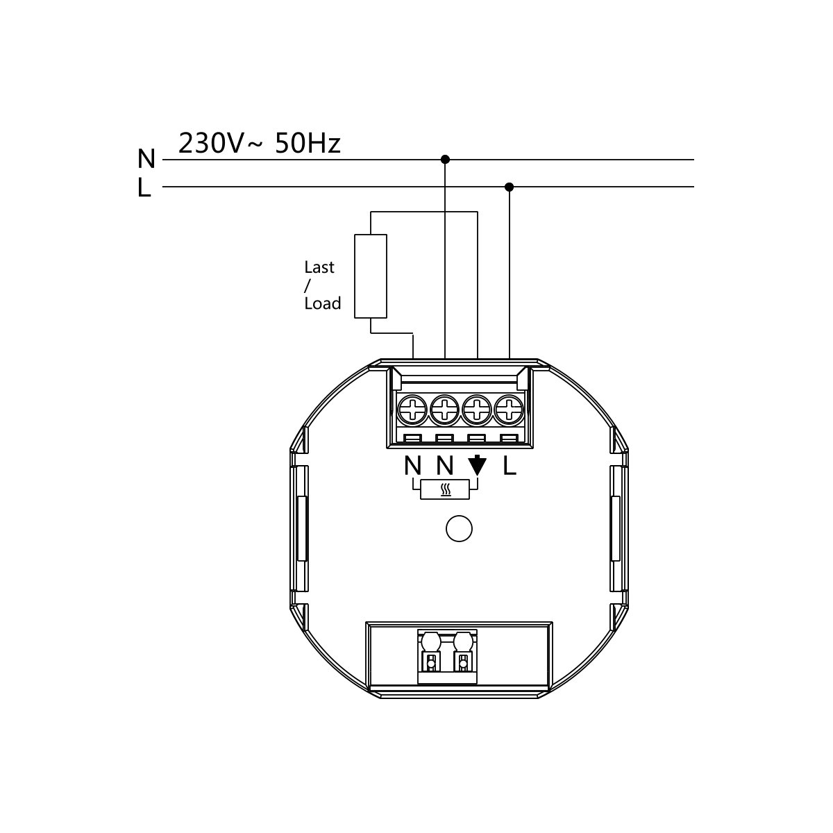 Digital Raumthermostat mit Gira Flächenschalter Rahmen für ...